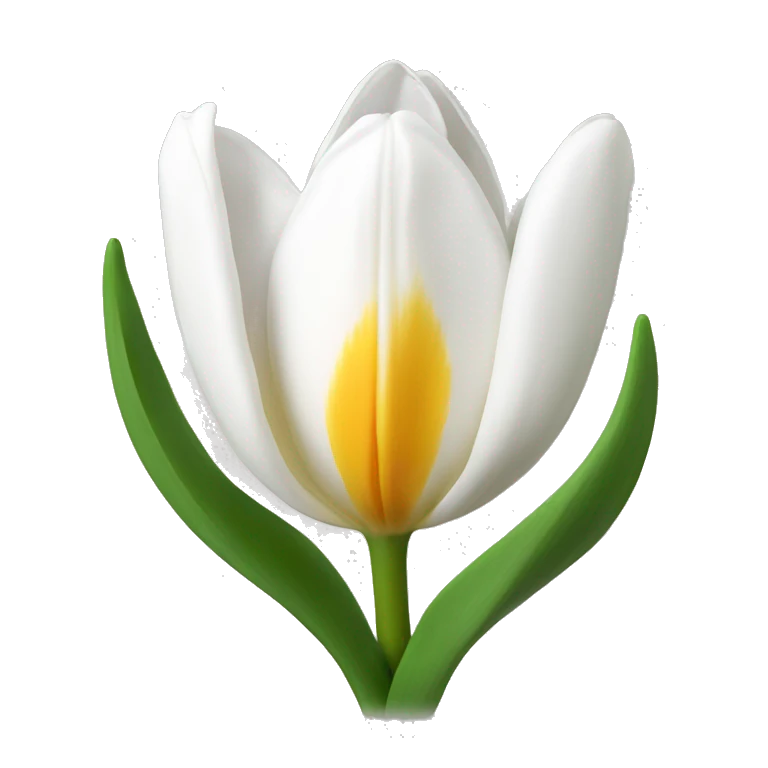 whit tulip emoji