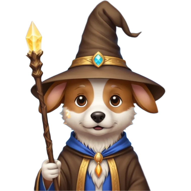 Dog wizard emoji
