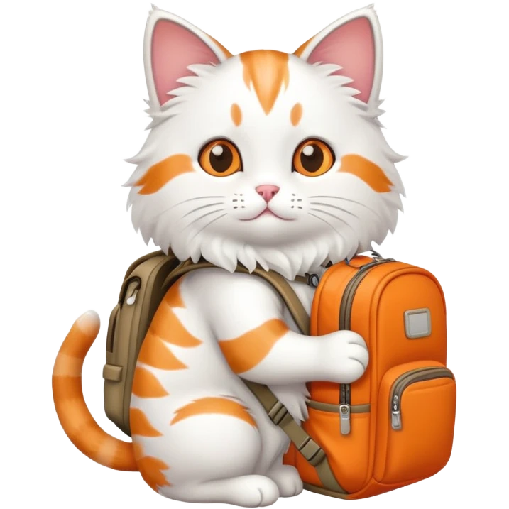 cat wearing a backpack emoji