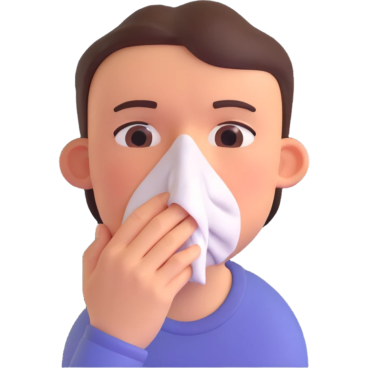 runny nose with a cold emoji