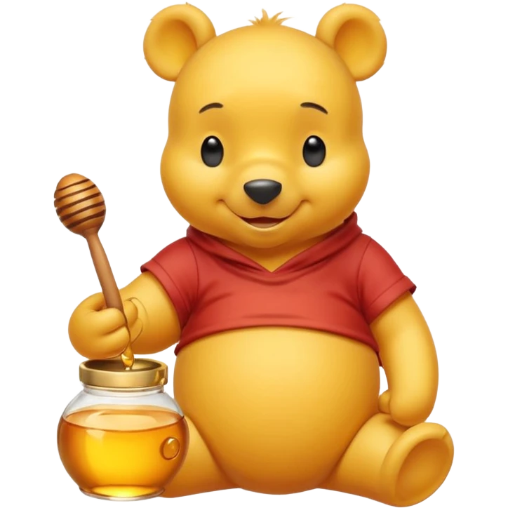 Winnie Pooh and honey pot emoji