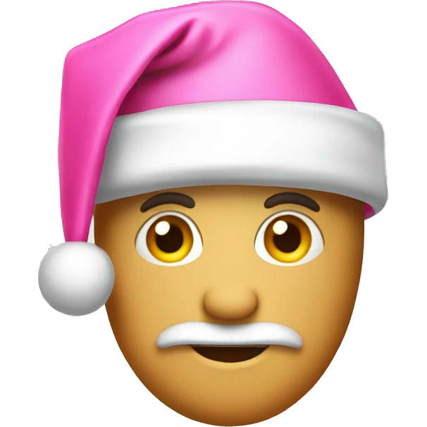 pink santa hat emoji