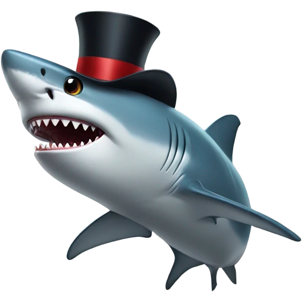 shark with top hat emoji