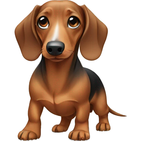 A cute dachshund in the snow emoji
