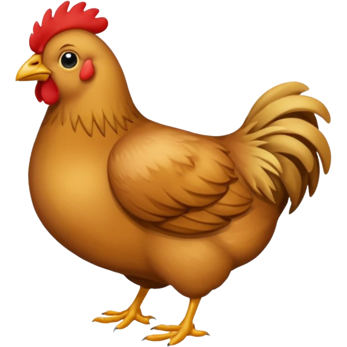 Ein Huhn das down Syndrom hat und schielt emoji