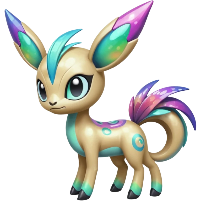 Colorful Shiny Edgy Cool Badass Painted Splashed Exotic Meloetta-Palkia-Stitch-Fakémon-creature-hybrid emoji