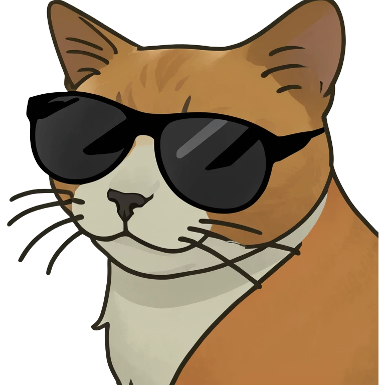 Cat with sunglasses emoji