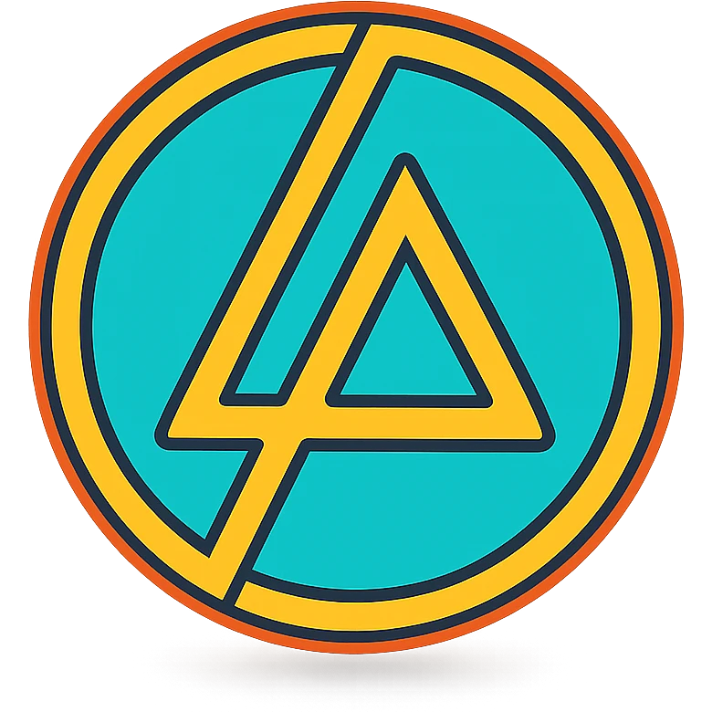 The Linkin Park logo with a subtle shadow, color outline icon style emoji