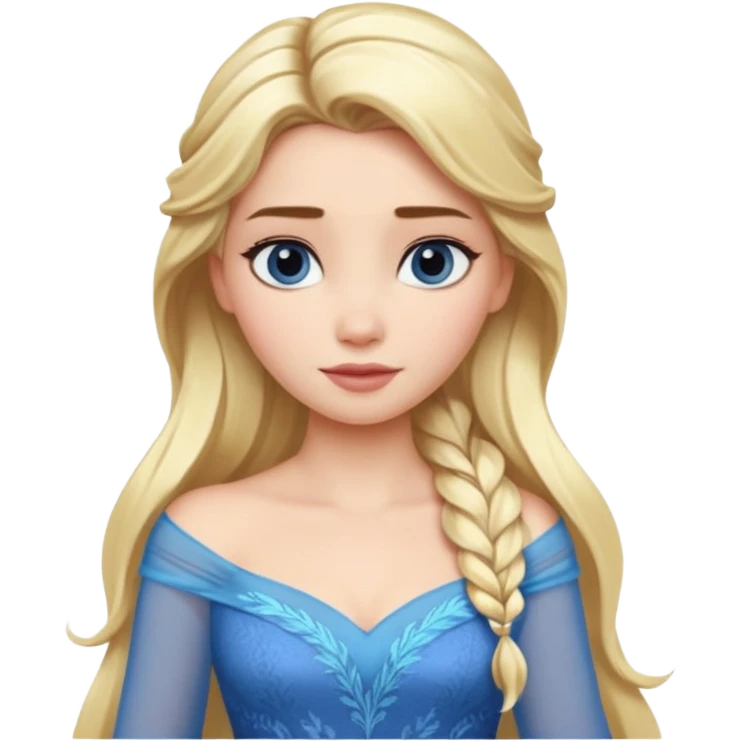 Create a modern Elsa from Frozen. emoji