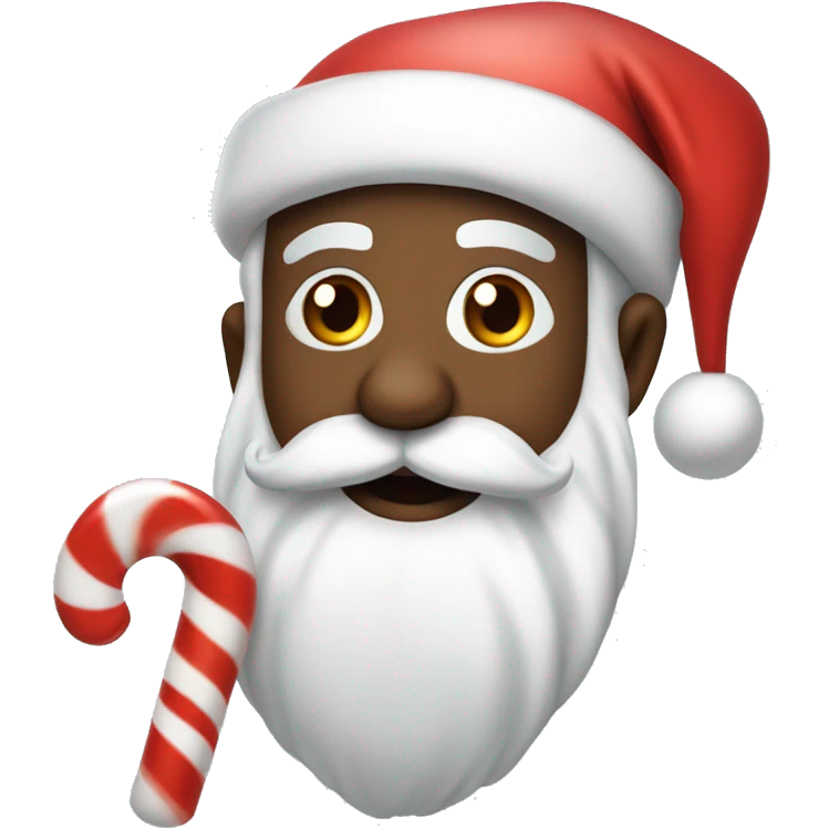 Santa ￼with a candycane emoji