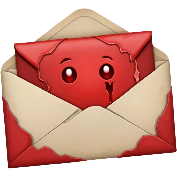 scary bleeding envelop  emoji