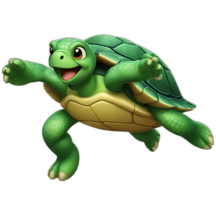 running turtle emoji