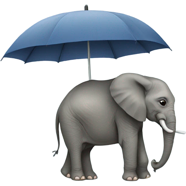 Elephant with an umbrella  emoji