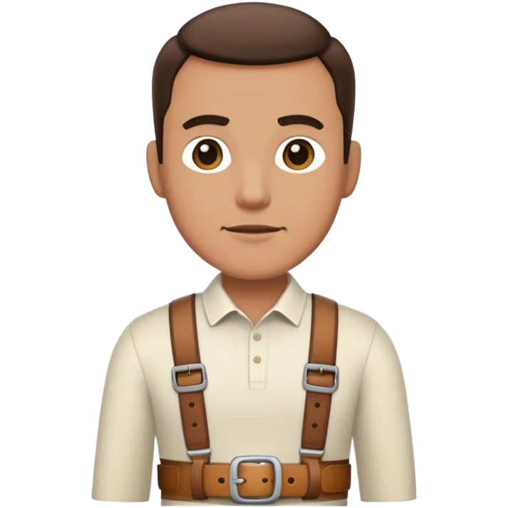 Father wearing a belt emoji