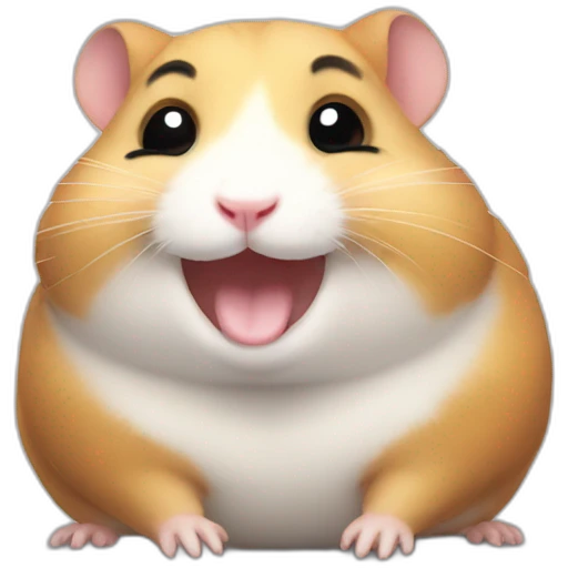 fat smiling hamster emoji
