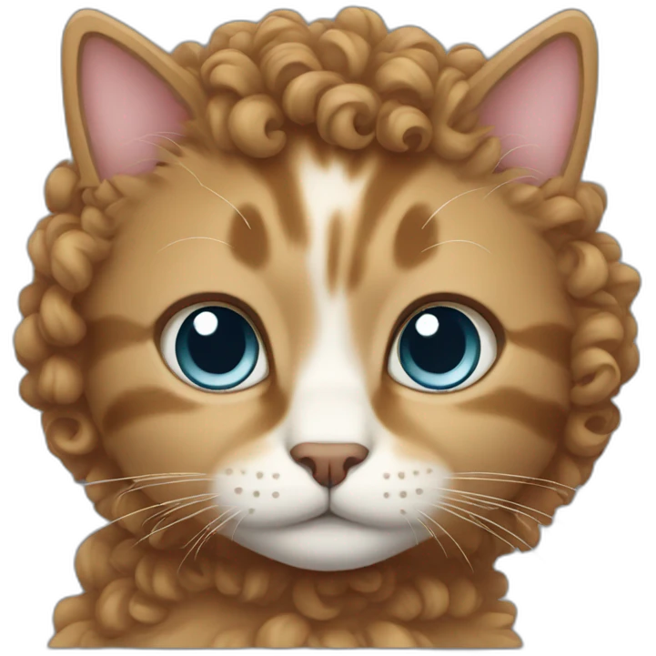 Curly cat emoji