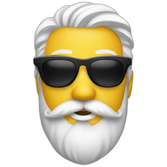 sunglasses beard emoji
