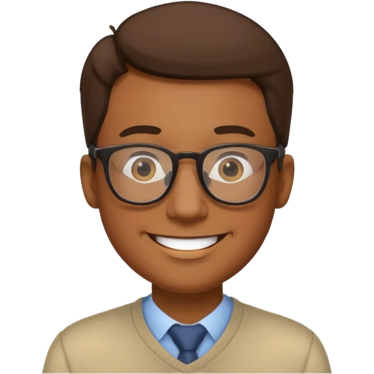 Cordero con lentes emoji