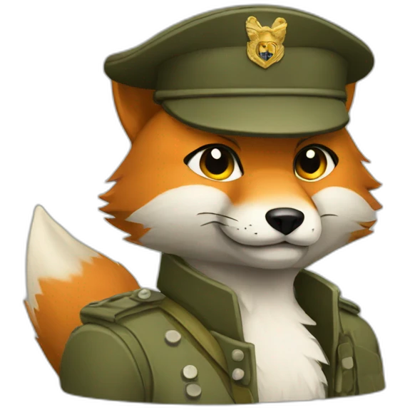 Military Fox emoji
