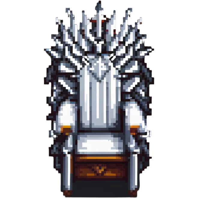 Iron throne made of swords from Game of Thrones emoji