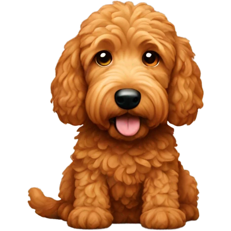 Red golden doodle emoji