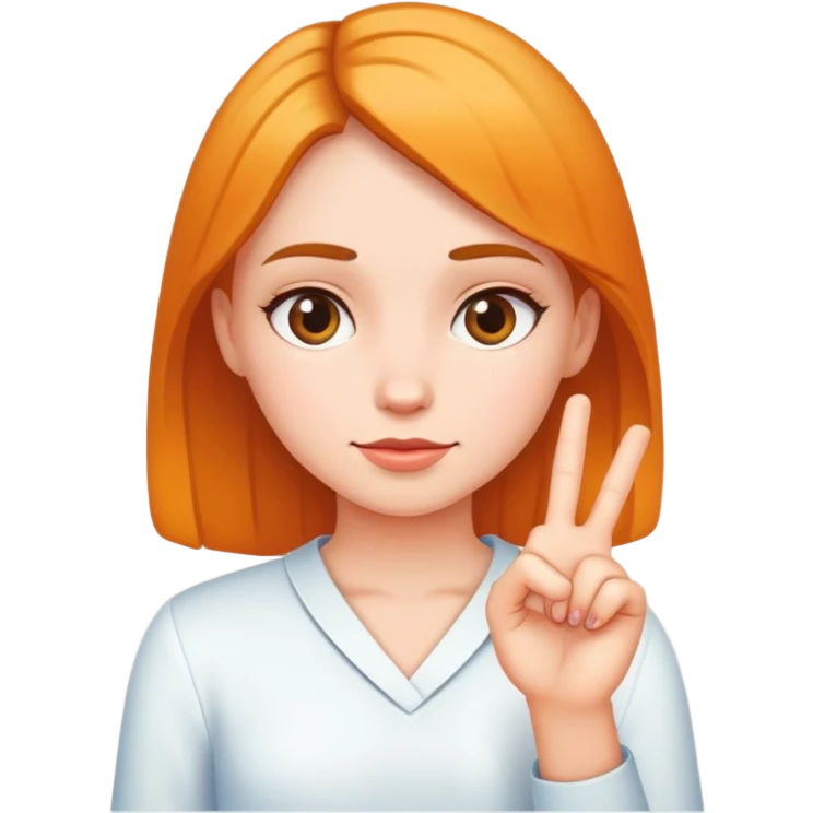 Girl with fingers crossed emoji
