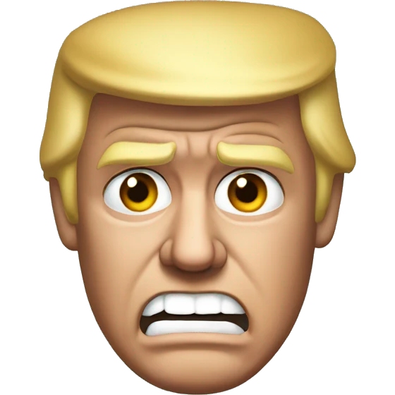 Donald trump with visible anger emoji