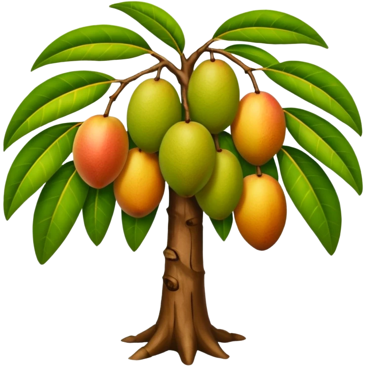 Mango tree, very minimal mangos emoji