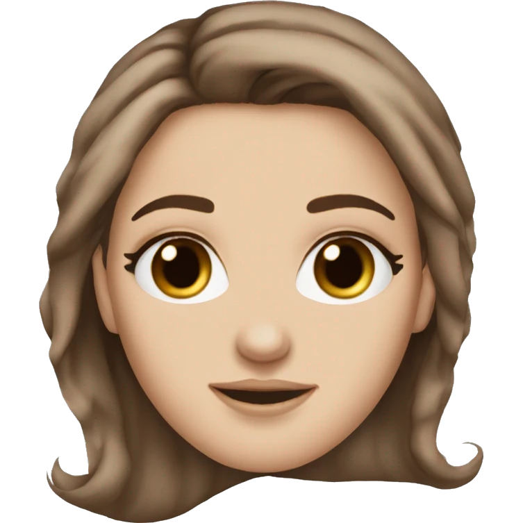 White girl brown hair brown eyes nose ring  emoji