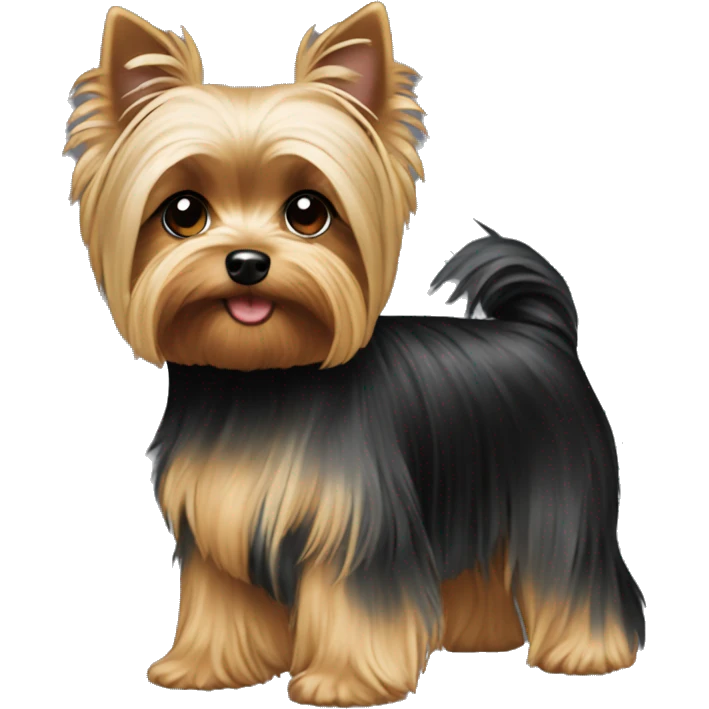 black and blonde yorkie emoji