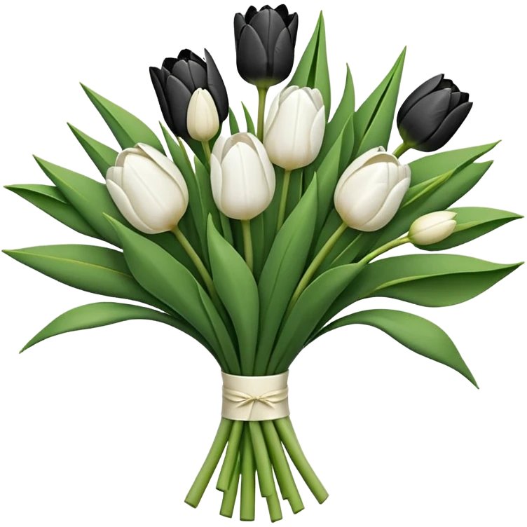A bouquet of white tulips  emoji