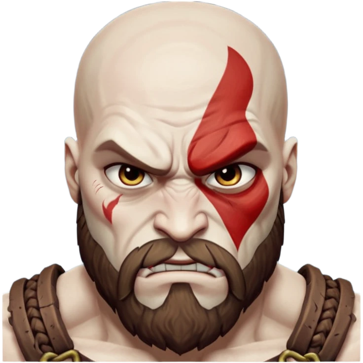 Visage de Kratos du jeu PlayStation emoji