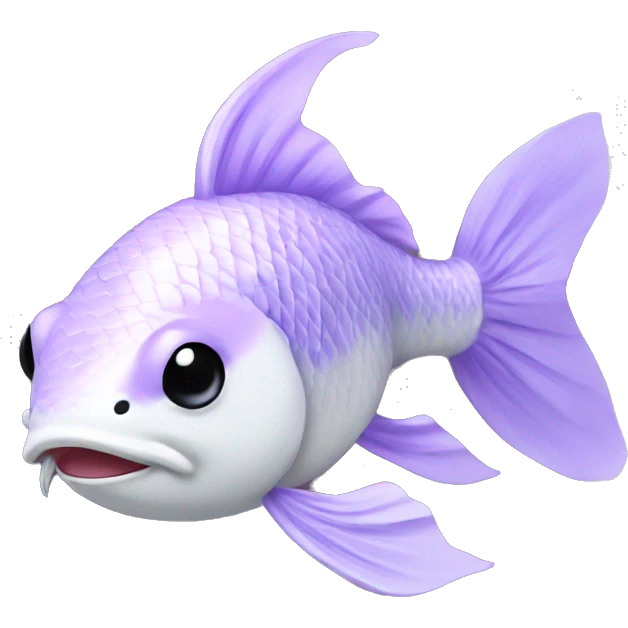 Pastel purple koi emoji