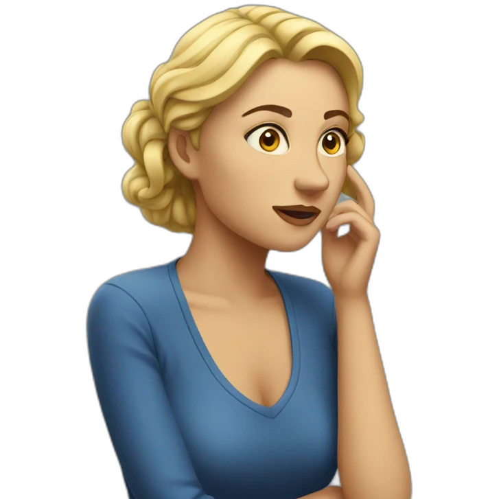 woman thinking emoji