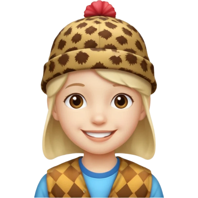 print hat with kid emoji