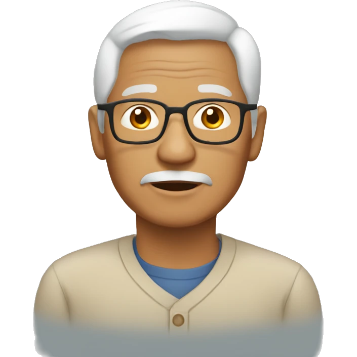 filipino grandfather emoji without glasses emoji