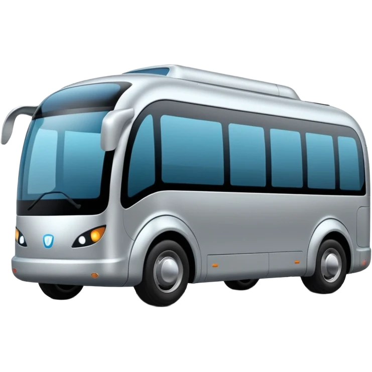 minimalist cyber clean luxury futuristic self driving bus emoji