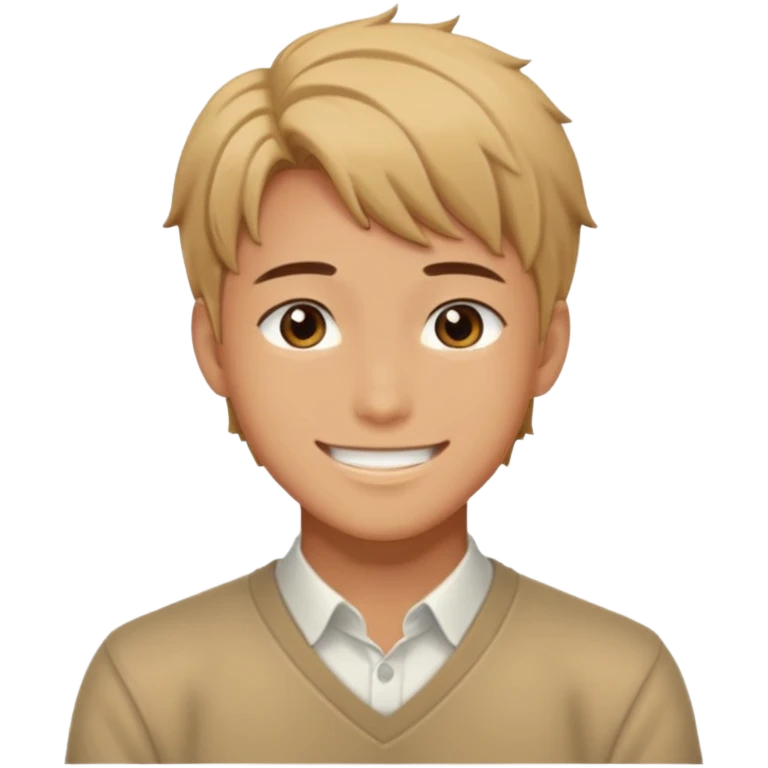 handsome young romantic shoujo anime guy emoji