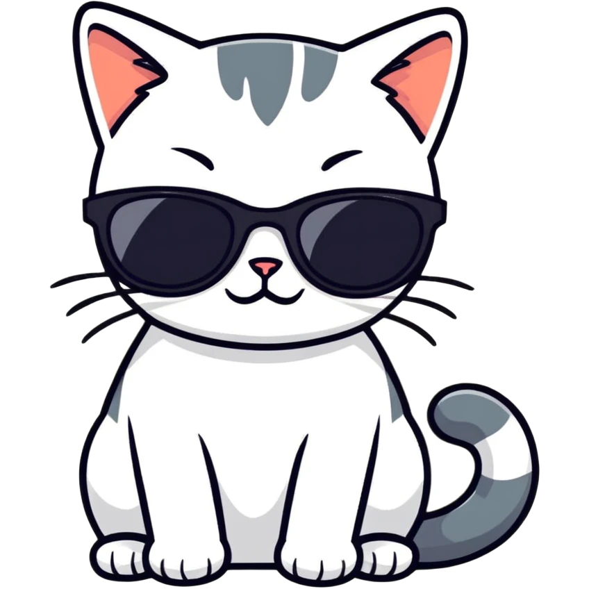 Cat with sunglasses emoji