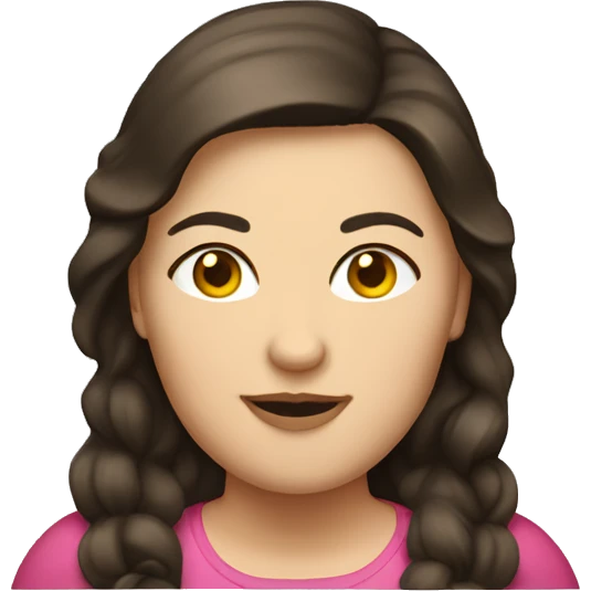 Brunette caucasian fat woman emoji