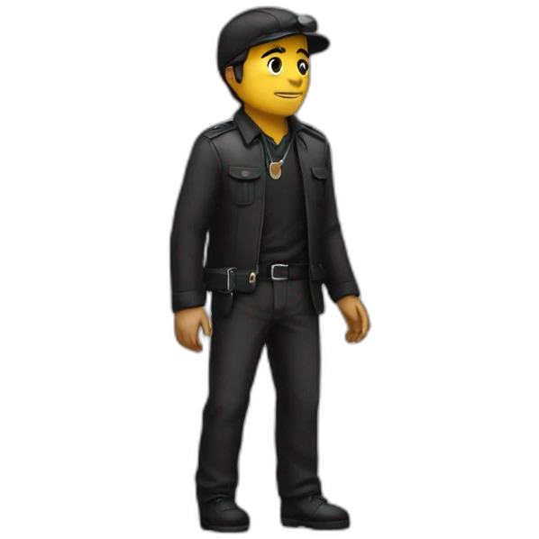 noir avec chaîne autour du pied emoji