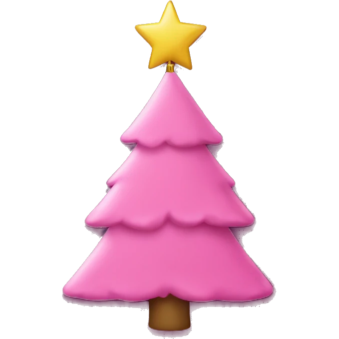 pink christmas tree  emoji