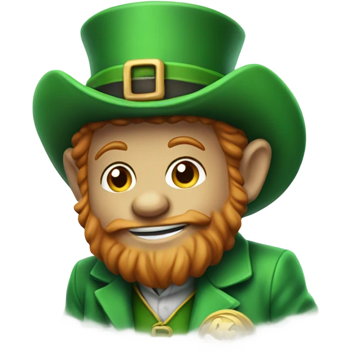 Leprechaun Holding a football  emoji