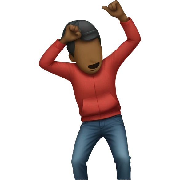 a person dabbing  emoji