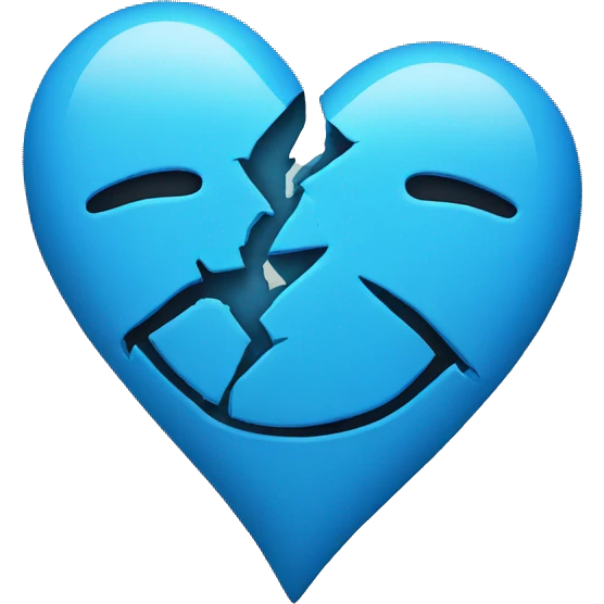 broken blue heart emoji