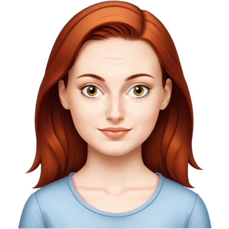 young girl with auburn hair  emoji