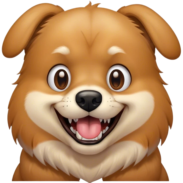 sigma dog with big teeth hitting the griddy emoji