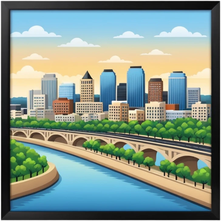 I moved to Little Rock in the state of Arkansas emoji