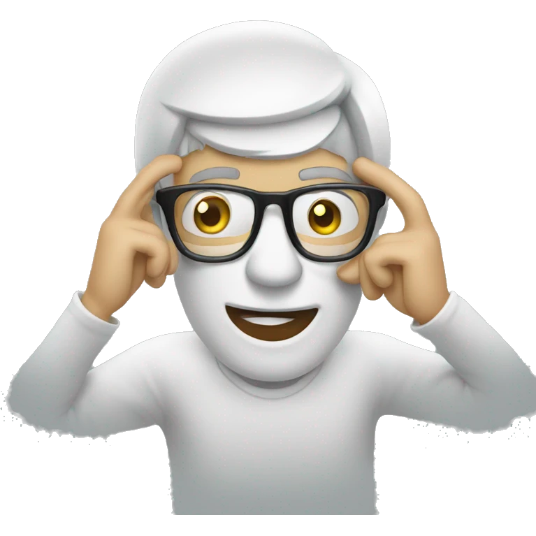 Guy taking off his glasses emoji