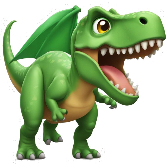 Dinosaur with bow emoji